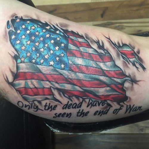 American Flag Tattoo Ideas For Men