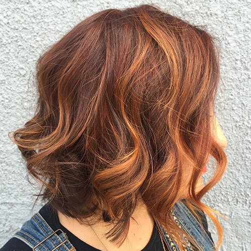 Brunette Hair with Auburn Highlights