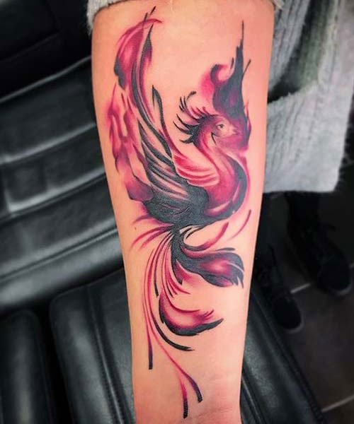 Phoenix Tattoo on Forearm