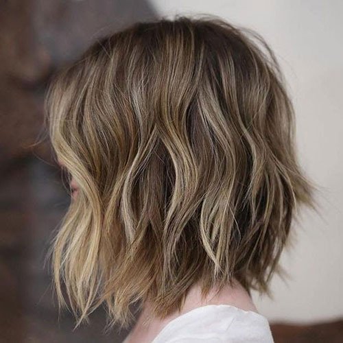 Short Brown Hair with Blonde Highlights